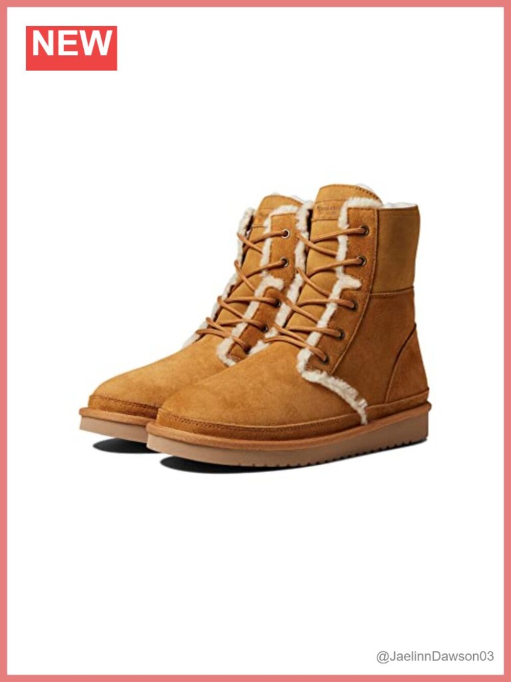 Suede Faux Fur Lined Lace Up Ankle Boots Women Winter Fashion